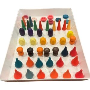 Colorful Wooden Peg Toy Set